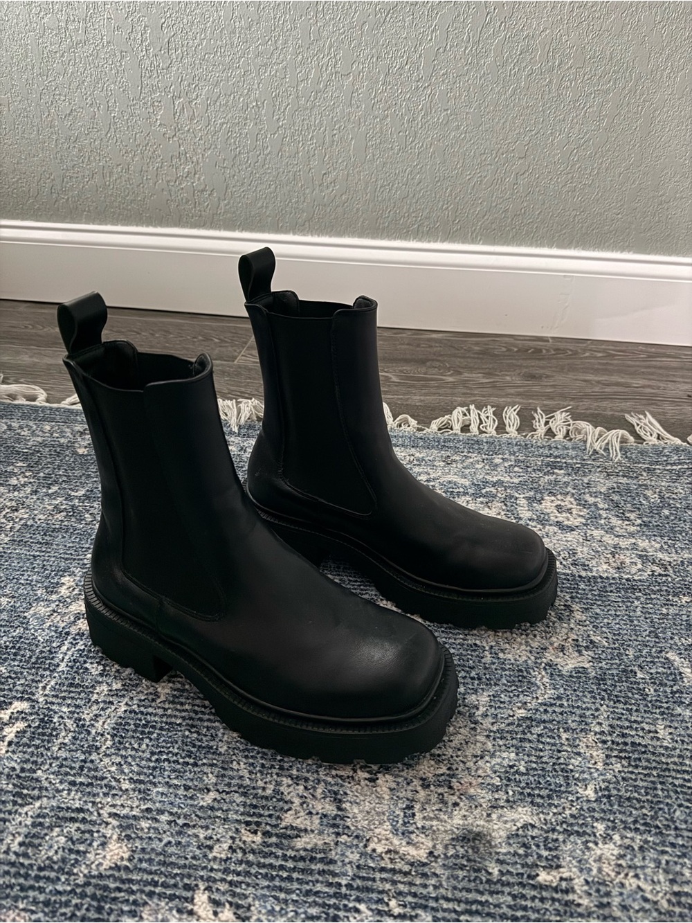 Women's Black Platform Chelsea Ankle Boots